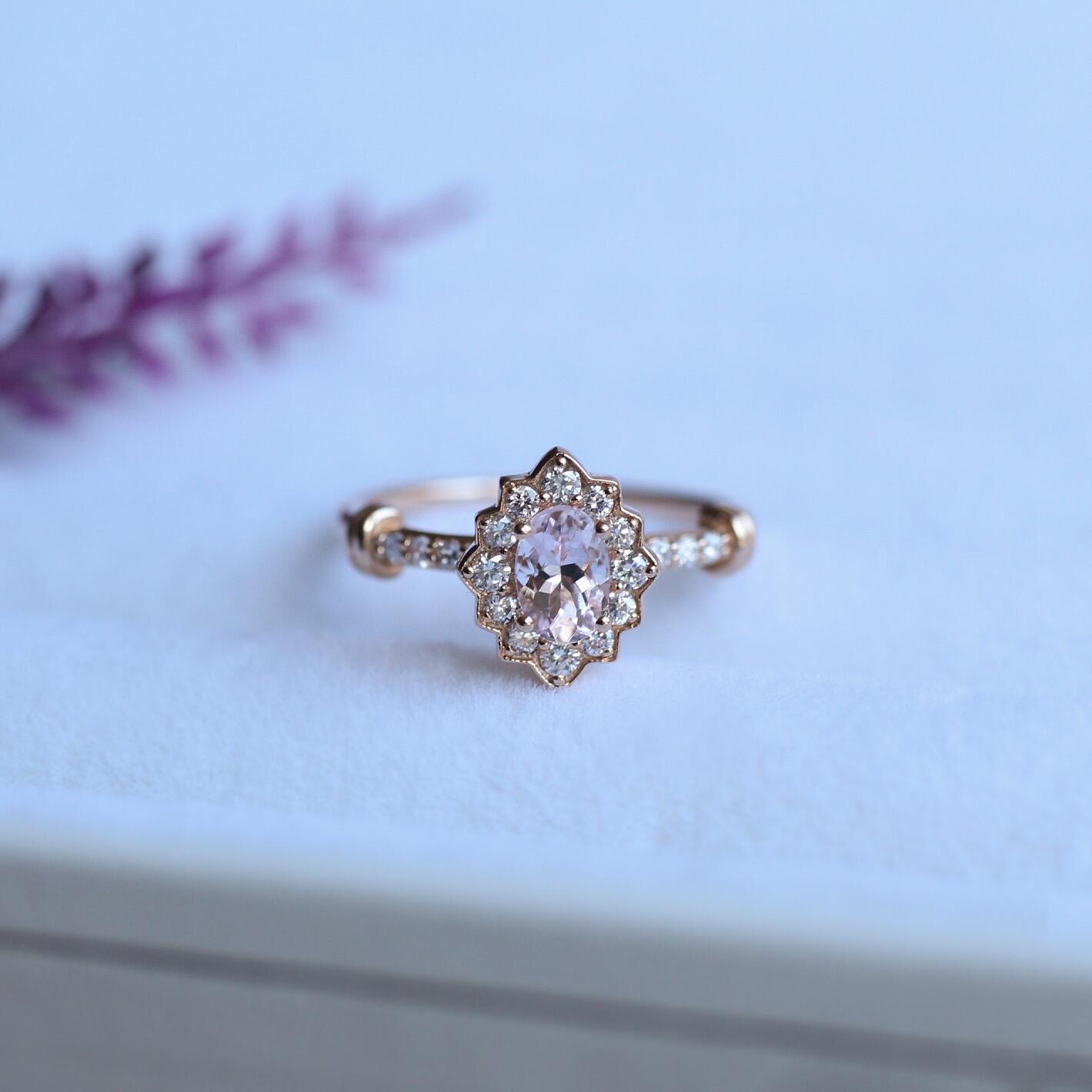 Özel Tasarım Venice Morganite & Pırlanta Yüzük - İnza Pırlanta