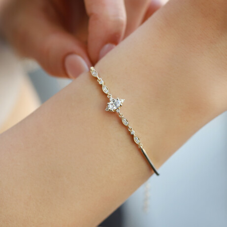 Vintage Mini Selius Pırlanta & Beyaz Topaz Bileklik 